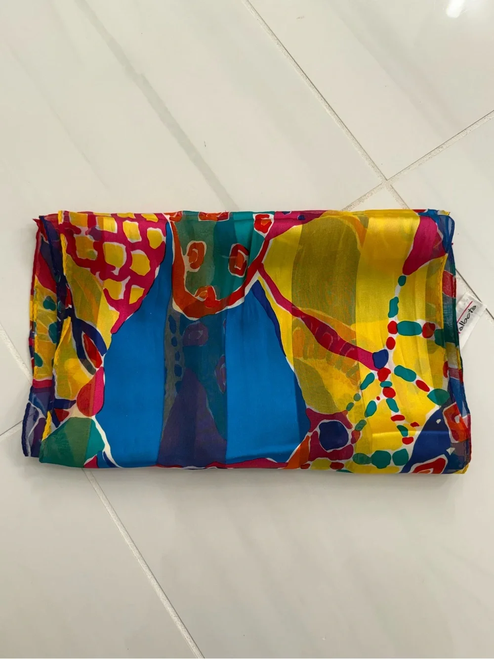 Talbots Multicolor Silk Scarf
